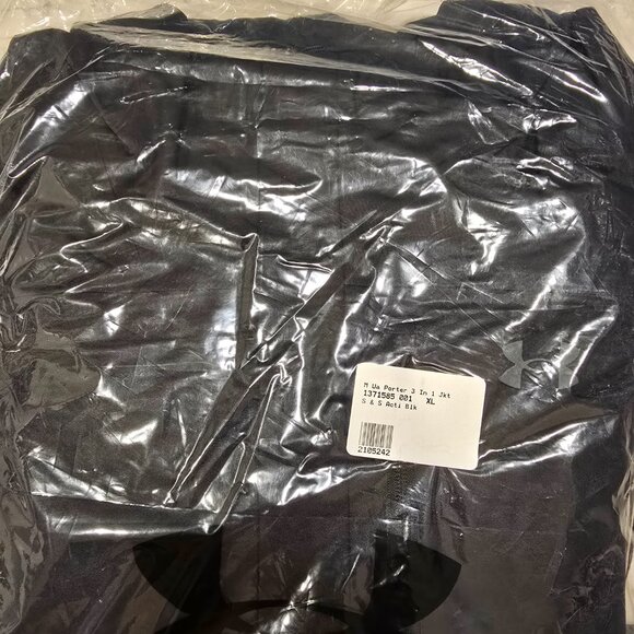 Under Armour Porter 3 in 1 Men's Jacket Super Warm Windproof Black Size XL NEW - Picture 7 of 12